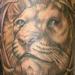 Tattoos - Black and Grey Lion Tattoo - 66309