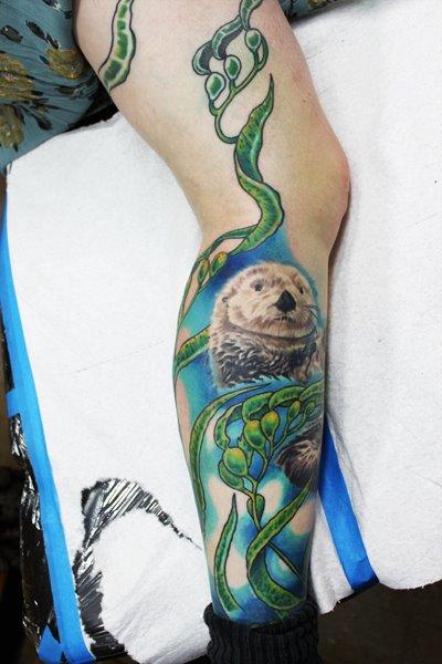 Tattoos - Otter and Seaweed tattoo - 62803
