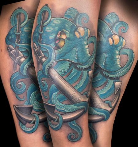 Tattoos - octopus and anchor - 108213