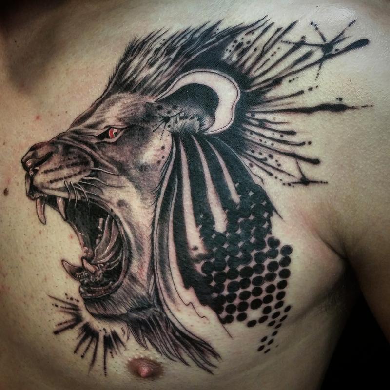 Abstract lion tattoo by TranscendentalnyP on DeviantArt