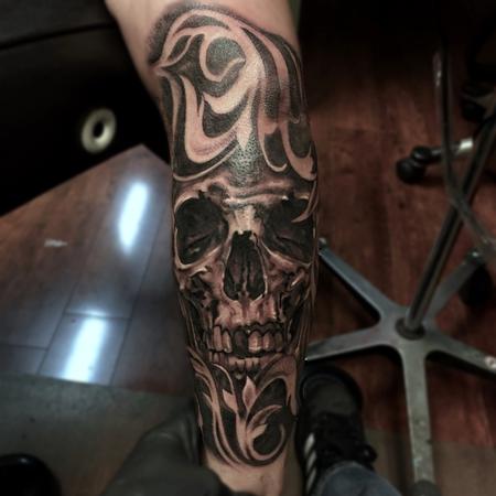 Tattoos - Human skull  - 123493