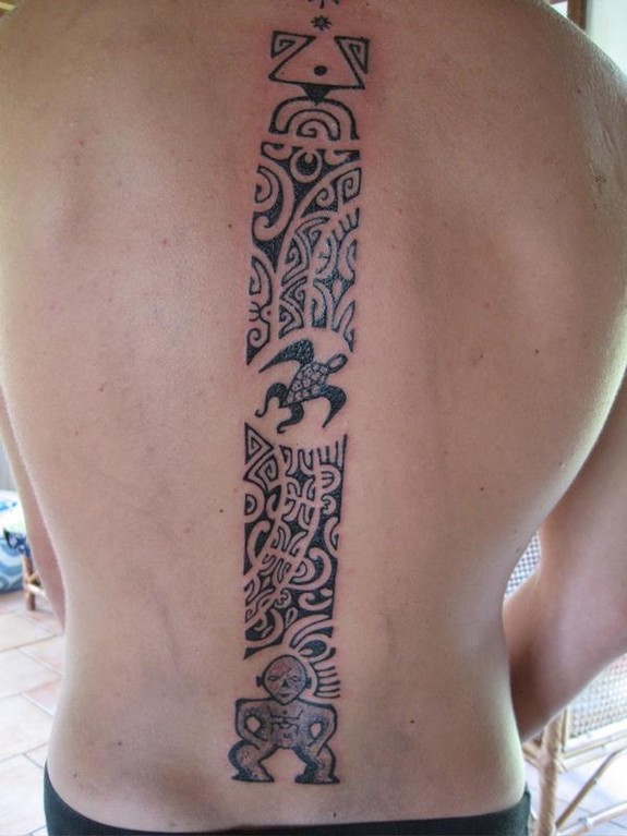 Totem back tattoo by Tihoti Tatau TattooNOW