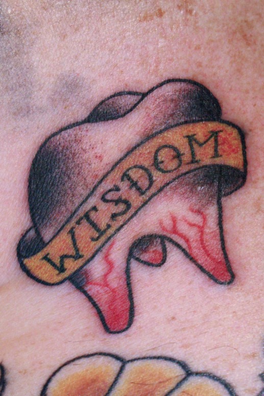Wisdom Tooth Tattoo Flash