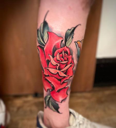 Tattoos - Unique Color Rose Tattoo - 144788