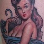 Tattoos - Pin-Up Style Mermaid Tattoo, a cover-up - 101711