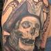 Tattoos - Black and Grey pirate tattoo on upper arm - 94381