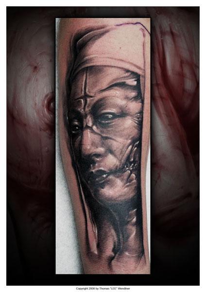 Evil Nun tattoo by Tommy Lee Wendtner: TattooNOW