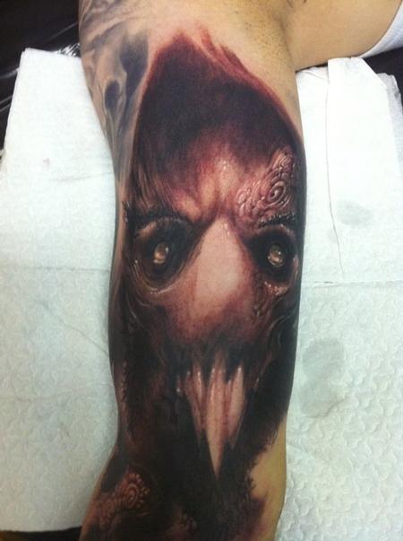 Tattoos - Evil face tattoo - 60054