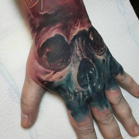 Tattoos - Skull hand tattoo - 140412