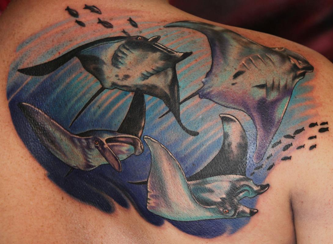 Realistic Stingray Tattoo