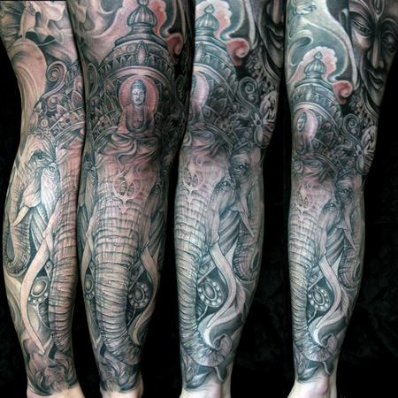 Tattoos - ganesha legsleeve - 72163