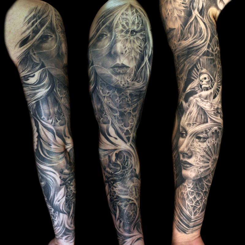 cathedral sleeve by Tony Mancia TattooNOW