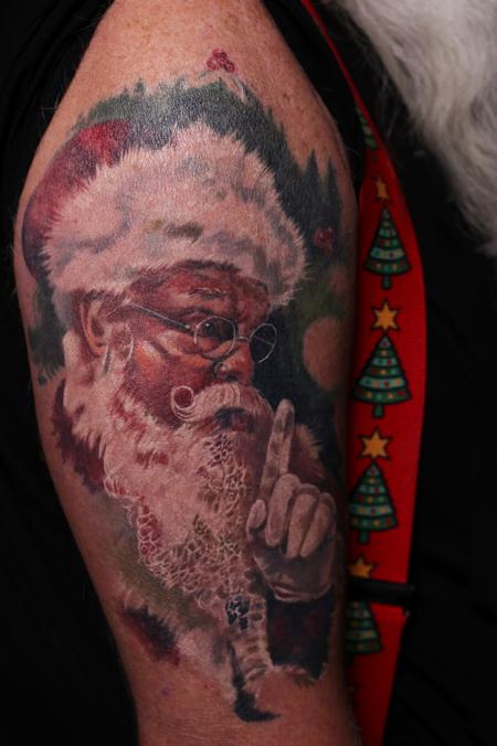 Tattoos - Santa Claus Half Sleeve - 132495