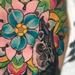 Tattoos - bird skull and flower mandala - 65392