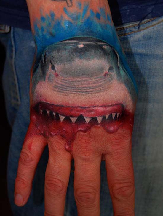 Aggregate more than 70 shark hand tattoo  thtantai2