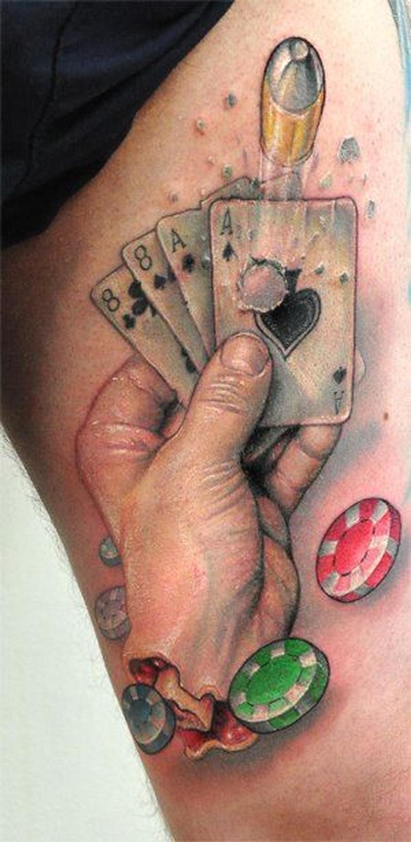 10 ideas for poker card tattoos  Habwin