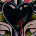 Tattoos - Black Heart and Dagger - 8862