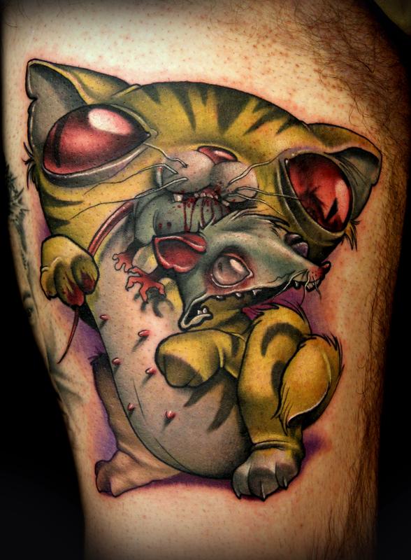 Cat nipples tattoo by Kelly Doty: TattooNOW