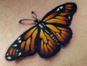 Kelly Doty - Monarch Butterfly tattoo