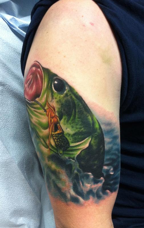 realistic bass tattoo by Ty McEwen: TattooNOW realistic bass tattoo by Ty McEwen: TattooNOW