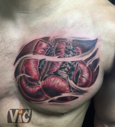 Tattoos - Realistic Boxing Tattoo - 132962