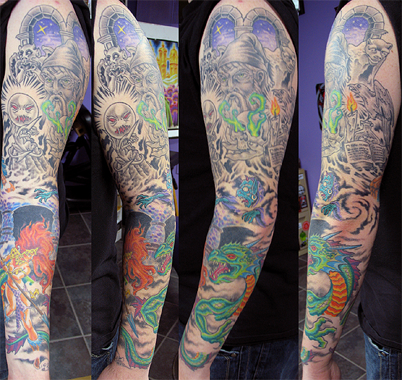 Fantasy Inspired Sleeve by Canman: TattooNOW