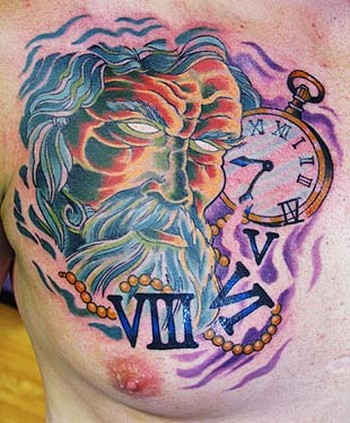 Father Timecosmos tattoo on  Kris Chisholm Kustom Art  Facebook
