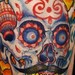 Tattoos - sugar skull thigh piece - 48341