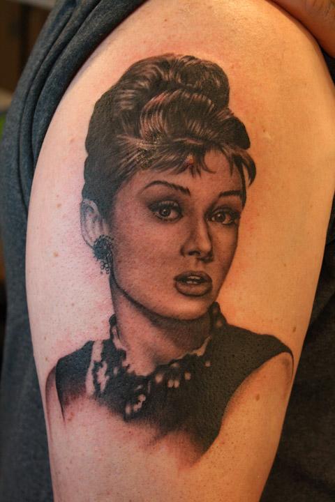 Audrey Hepburn by Gabe Morton: TattooNOW
