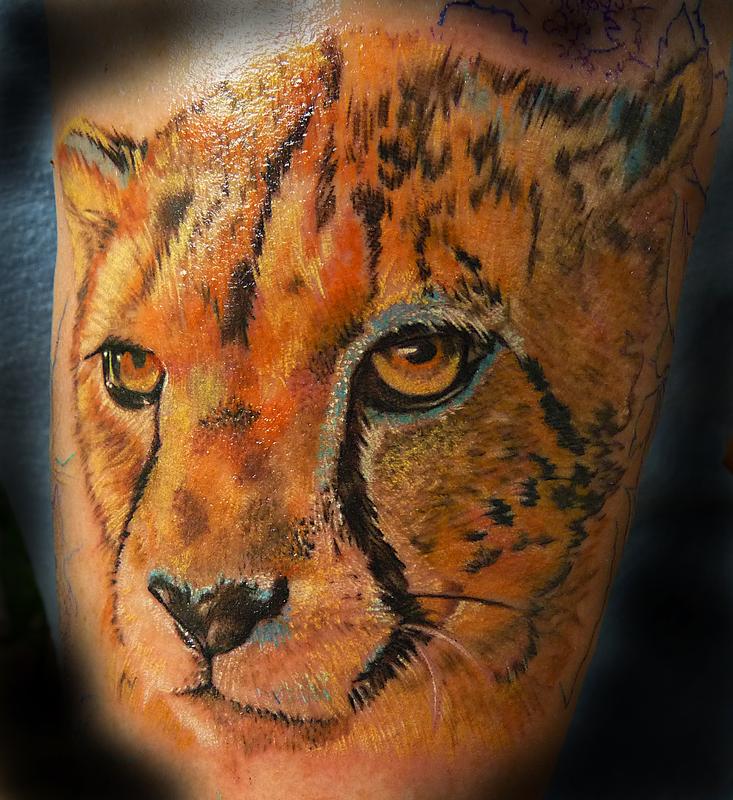 Cheetah Portrait by Rakhee Shah: TattooNOW Cheetah Portrait by Rakhee Shah: TattooNOW
