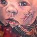 Tattoos - Creepy Dolls face with moths - 95937