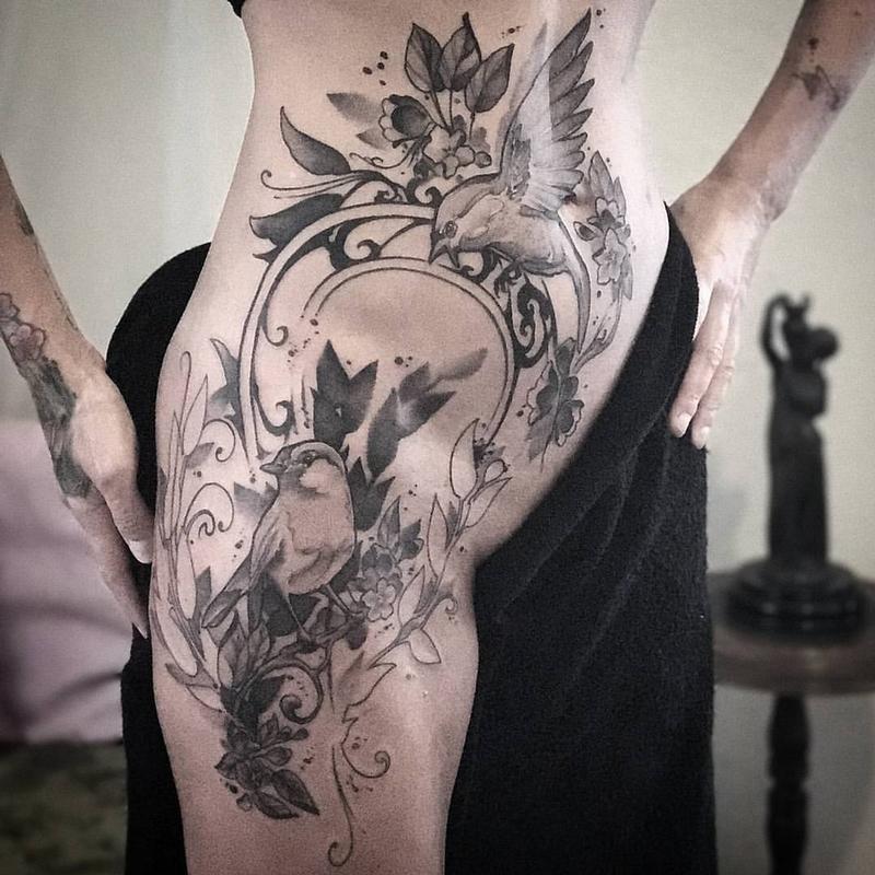 Bird hip tattoo  Hip tattoo Hip tattoo designs Hip tattoos women