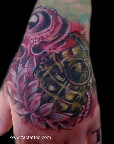 Grenade Tattoo by Muriel Zao: TattooNOW