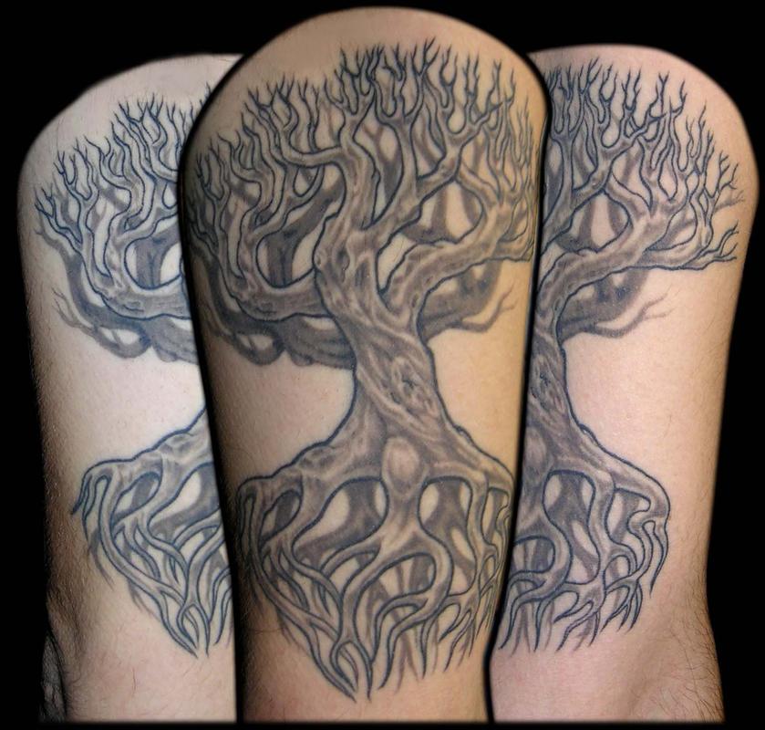 family tree tattoos on chest