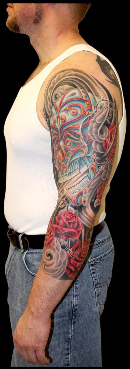 Tattoos - Skull, Wind and Roses - 79388
