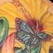 Tattoos - Royal Sunset Lilly, Hibiscus, Plumeria and a Butterfly - 79444