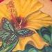 Tattoos - Royal Sunset Lilly, Hibiscus, Plumeria and a Butterfly - 79443