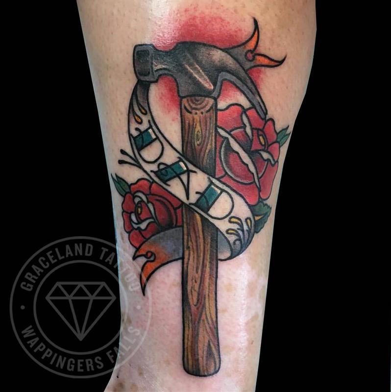 Dad, Hammer Tattoo by Adam Lauricella TattooNOW