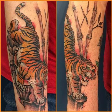 Tattoos - Tiger and Bamboo Tattoo - 129037
