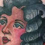 Tattoos - Traditional Girl Head - 129025