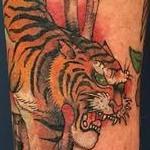 Tattoos - Tiger and Bamboo Tattoo - 129037