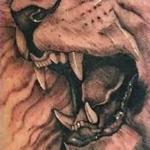 Tattoos - Black and Grey Lion Tattoo - 129042