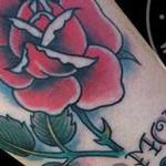 Tattoos - Traditional Rose Memorial Tattoo - 112319