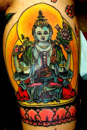 Avalokiteshvara Tibettan Buddha/Tara by Alex Sherker: TattooNOW