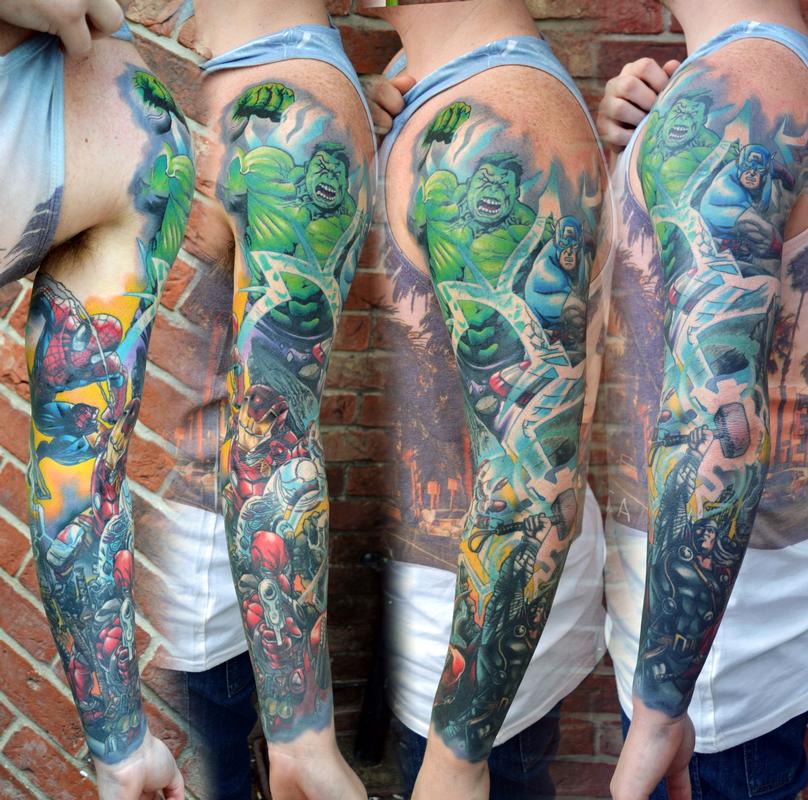 40 Mightiest Marvel Comic Tattoo Designs