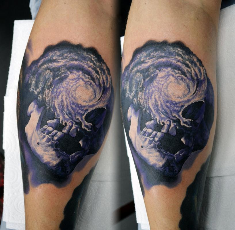 Outer Space Skull Tattoo By Alan Aldred Tattoonow