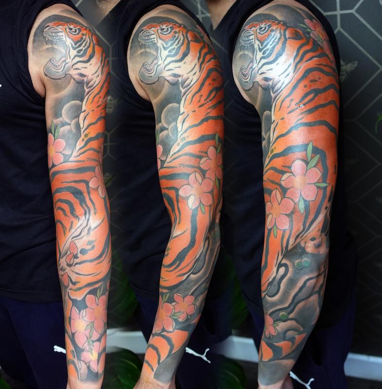 Tiger Sleeve by Alan Aldred: TattooNOW