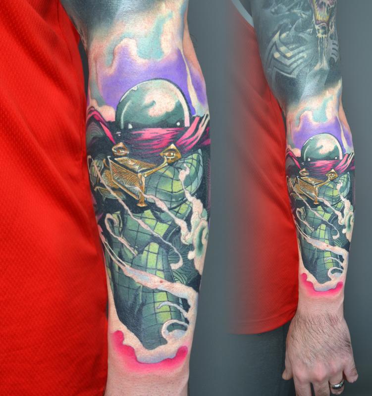 Shoulder Spiderman Tattoo by Spilled Ink Tattoo