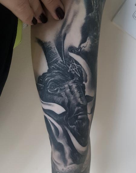 Alan Aldred - Healed Baphomet Tattoo