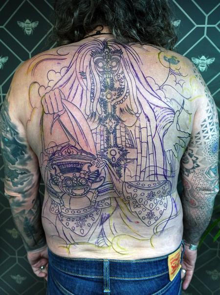 Tattoos - Barong and Rangda Backpiece - 144974